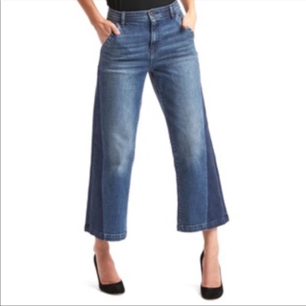 Gap super high rise wide leg trousers sz 31